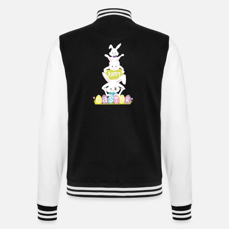 Happy eastern - College-Sweatjacke - Schwarz/Weiß