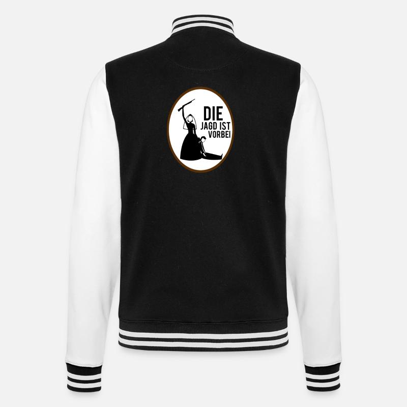 LA CHASSE EST TERMINÉE - Veste Teddy - noir/blanc