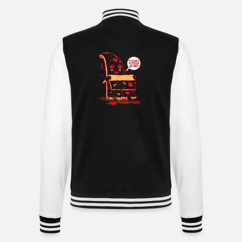 Voulez-vous une pizza de moi? - Veste Teddy - noir/blanc