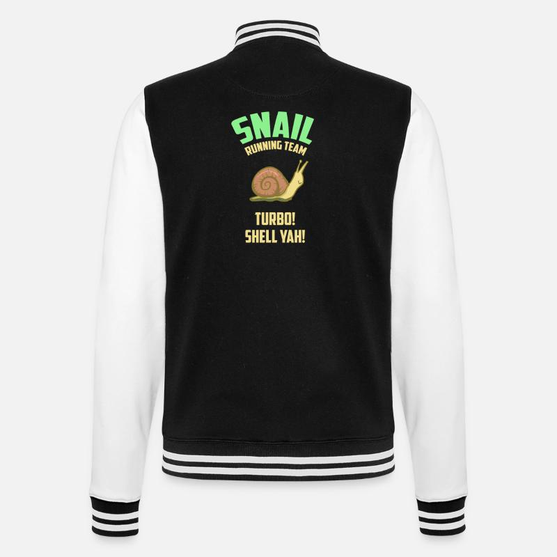 Snail Running Team - Snail - Gift - College Sweat Jacket - black/white