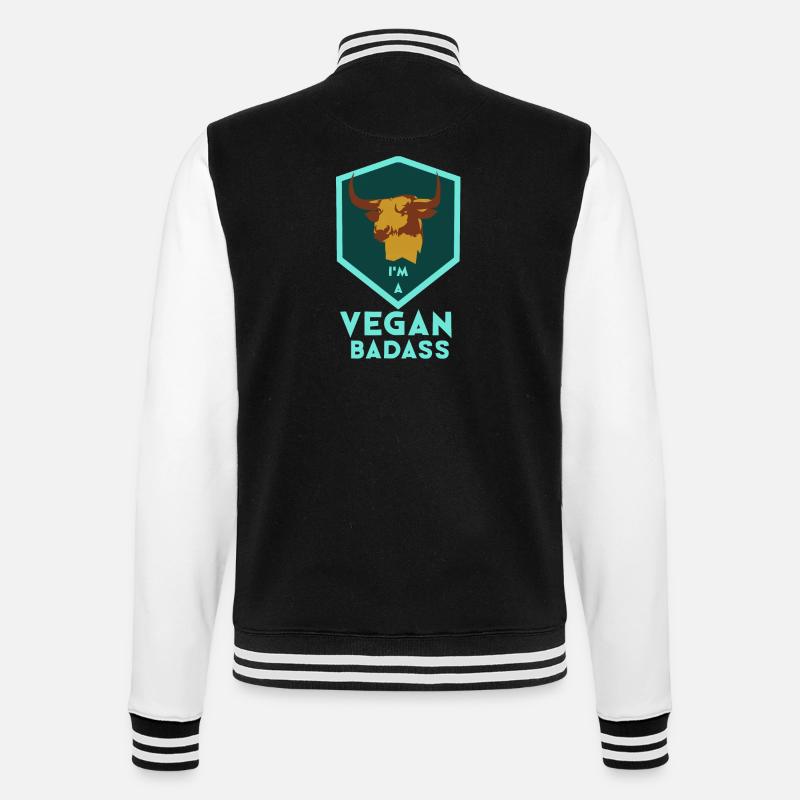 Je suis un vegan difficile - Veste Teddy - noir/blanc