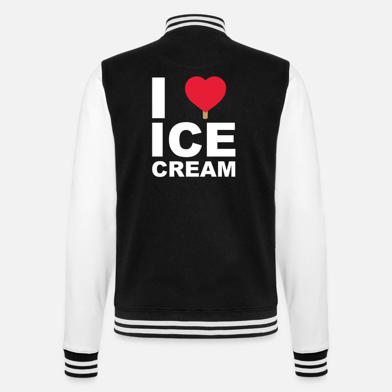 J'aime la crème glacée - Veste Teddy - noir/blanc