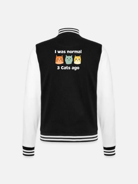 Katze Haustier Miau Katzenliebhaber Katzenfreund - College-Sweatjacke - Schwarz/Weiß