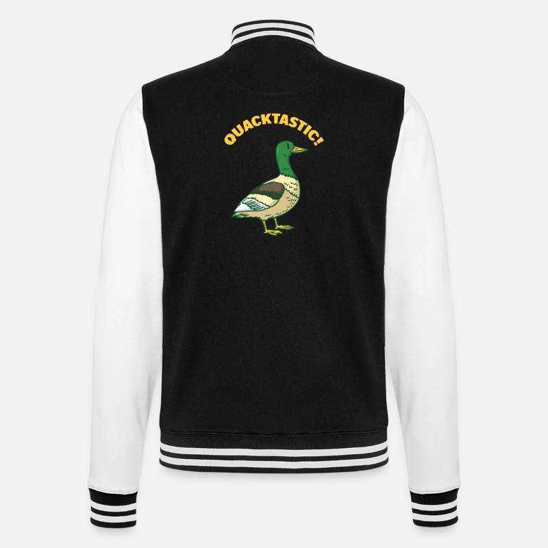 Quack - Quackastic! Duck - wild duck - College Sweat Jacket - black/white