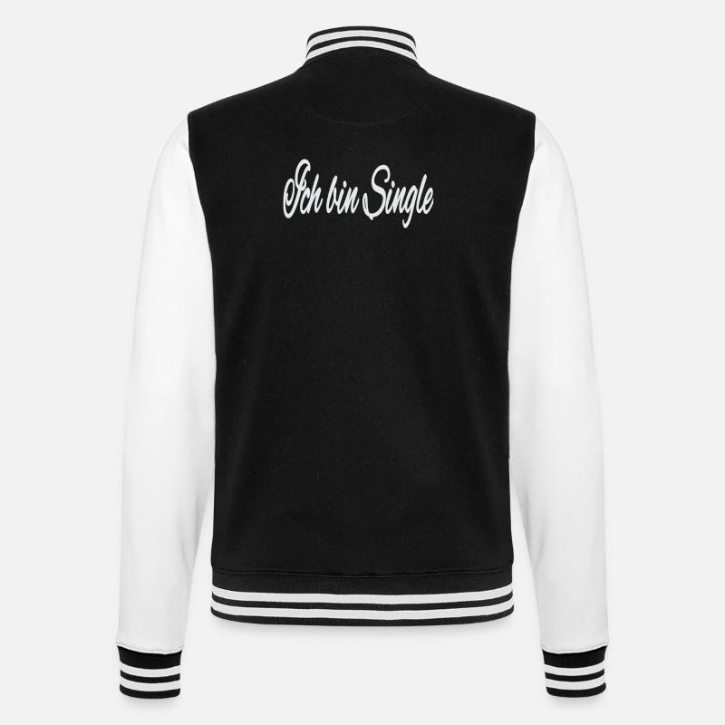Je suis célibataire - Veste Teddy - noir/blanc