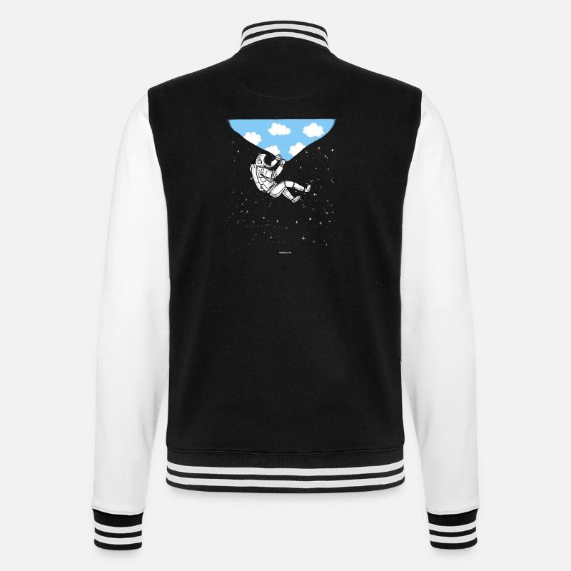 ASTRONAUT clouds gift - College Sweat Jacket - black/white