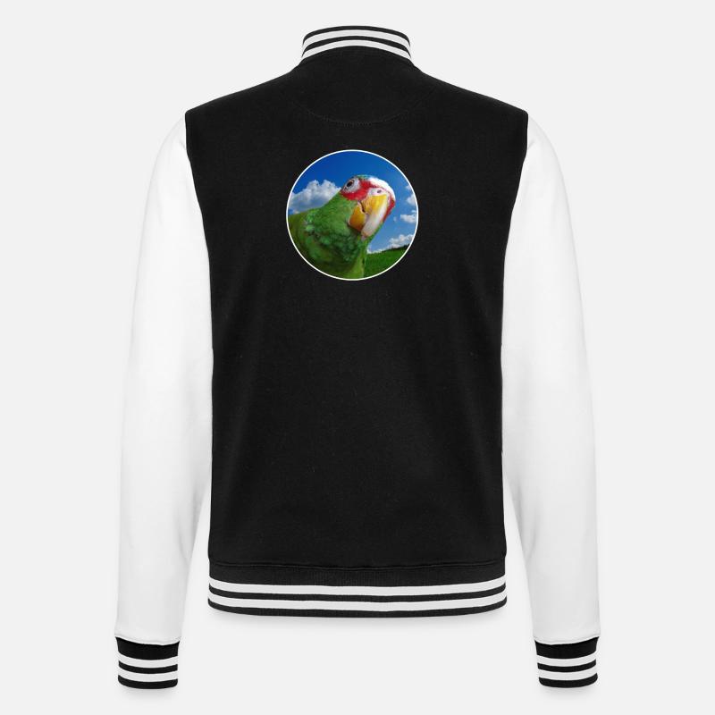 White-fronted Amazon - College Sweat Jacket - black/white