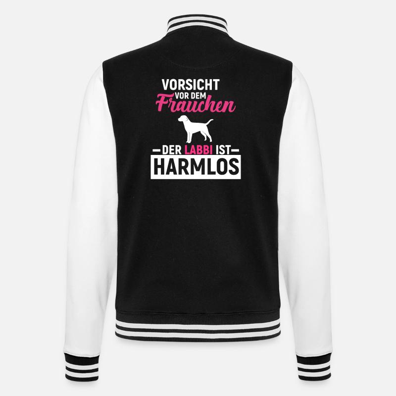 Labrador Retriever - College-Sweatjacke - Schwarz/Weiß