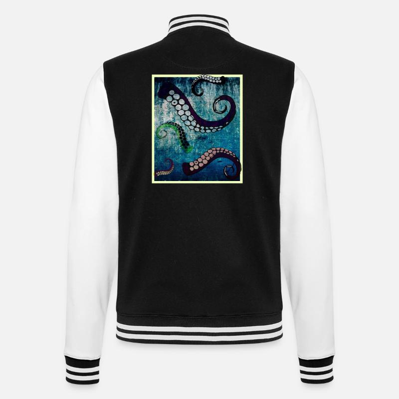 Tentacules de poulpe - Veste Teddy - noir/blanc