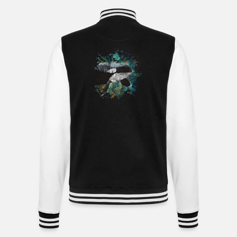 Killerwal - College-Sweatjacke - Schwarz/Weiß