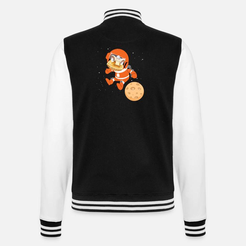Astronaute de l'espace dinosaure - Veste Teddy - noir/blanc