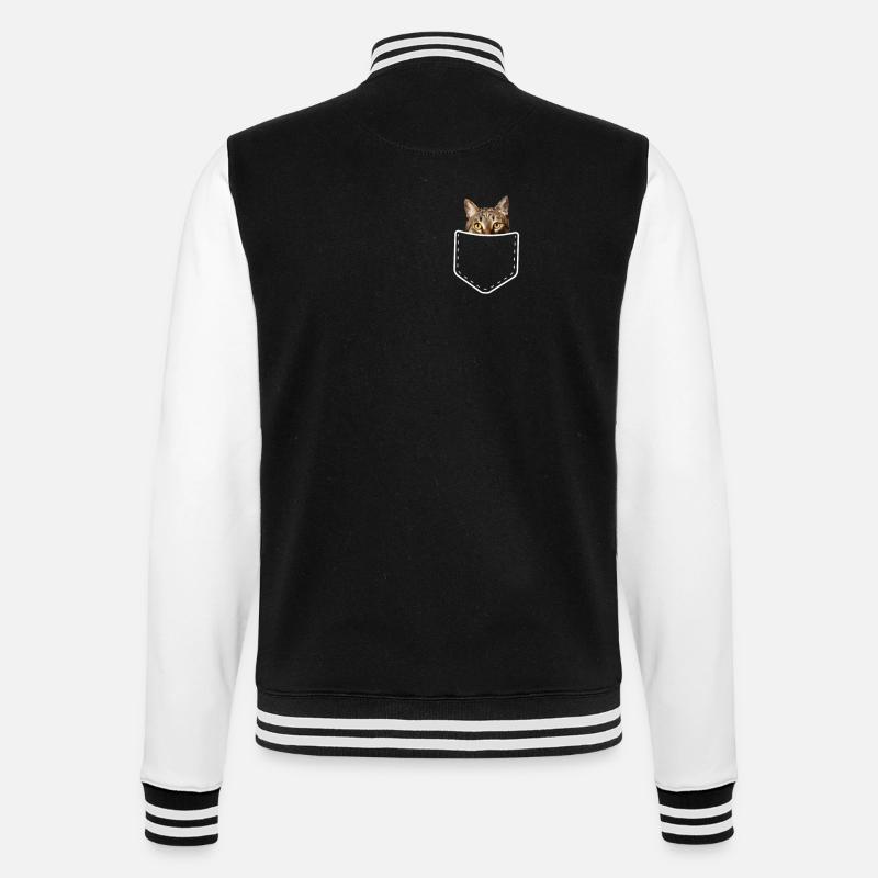 Cool Cat Pocket - Veste Teddy - noir/blanc