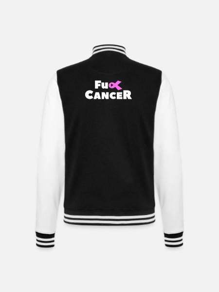 FU BREAST CANCER - College-Sweatjacke - Schwarz/Weiß