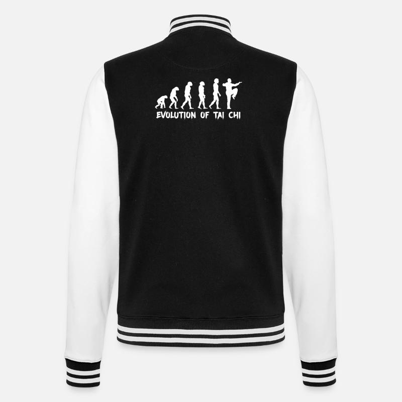 Evolution von Tai Chi - College-Sweatjacke - Schwarz/Weiß