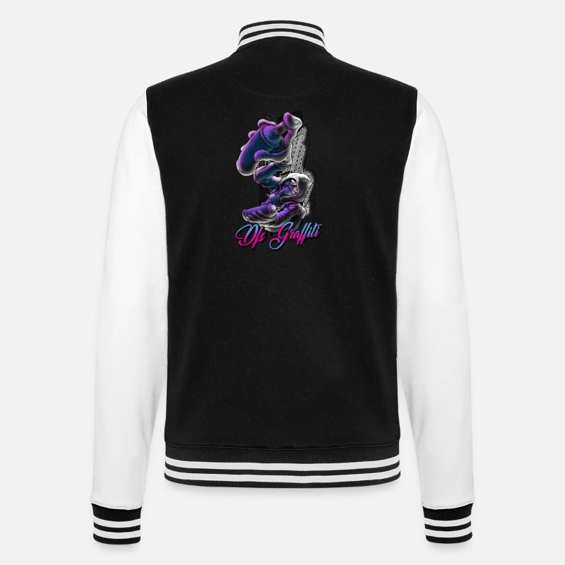 Dfs Graffiti - College Sweat Jacket - black/white