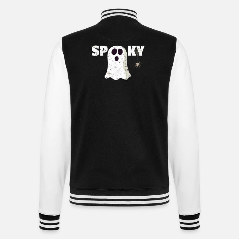 Ghosts - Spooky - College-Sweatjacke - Schwarz/Weiß