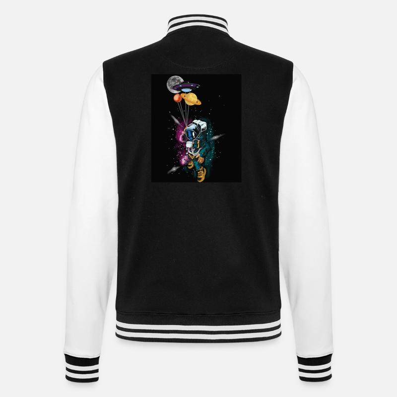 Astronaute spatial - Veste Teddy - noir/blanc