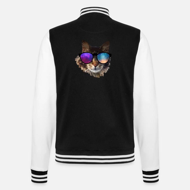 chat - Veste Teddy - noir/blanc