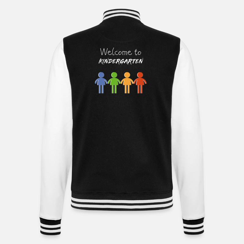 Kinder Babysprüche Kindergarten - College-Sweatjacke - Schwarz/Weiß