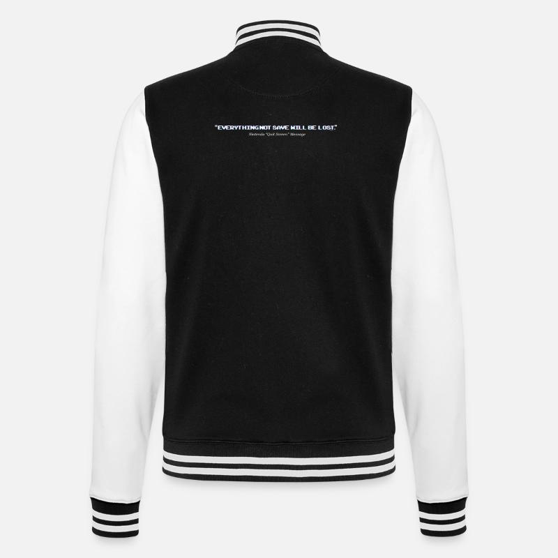 Retro Computer Screen message - College Sweat Jacket - black/white