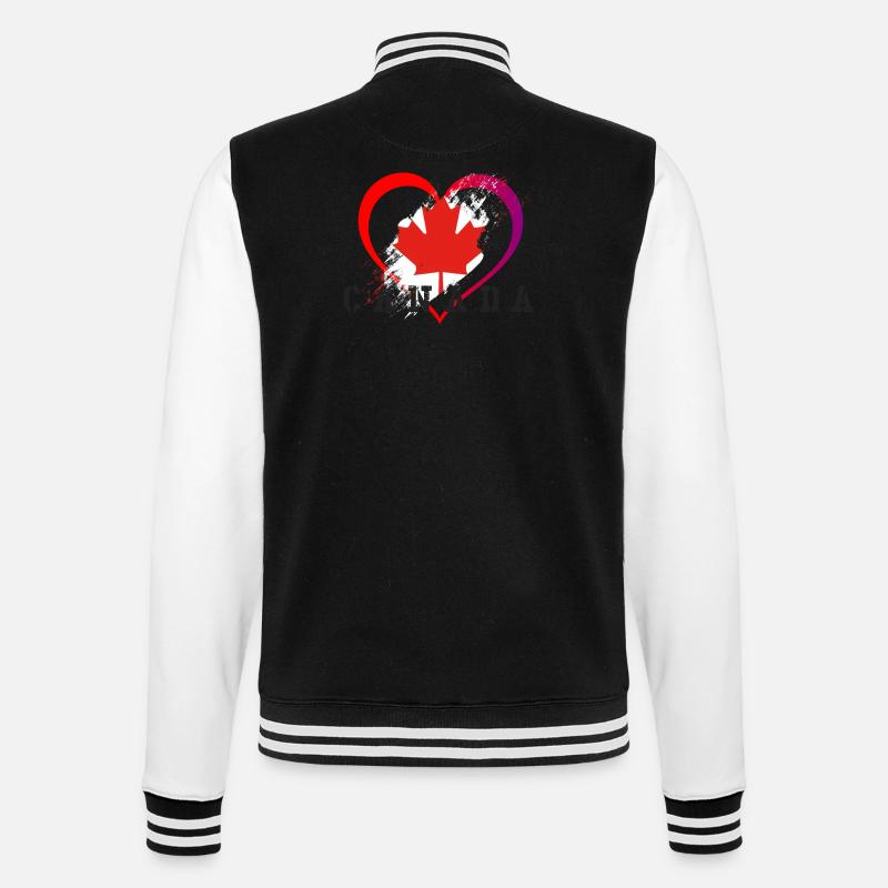 J'aime le canada - Veste Teddy - noir/blanc