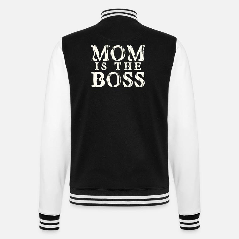 Maman est le patron - Veste Teddy - noir/blanc
