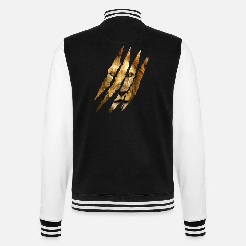 Lion Des griffes - Veste Teddy - noir/blanc