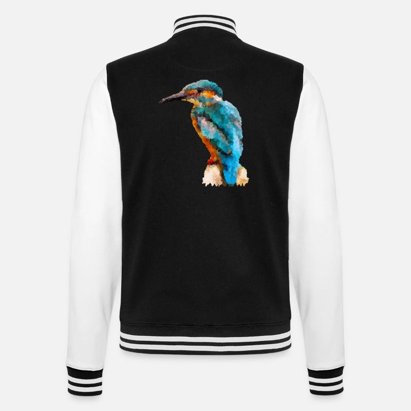 Eisvogel - College-Sweatjacke - Schwarz/Weiß