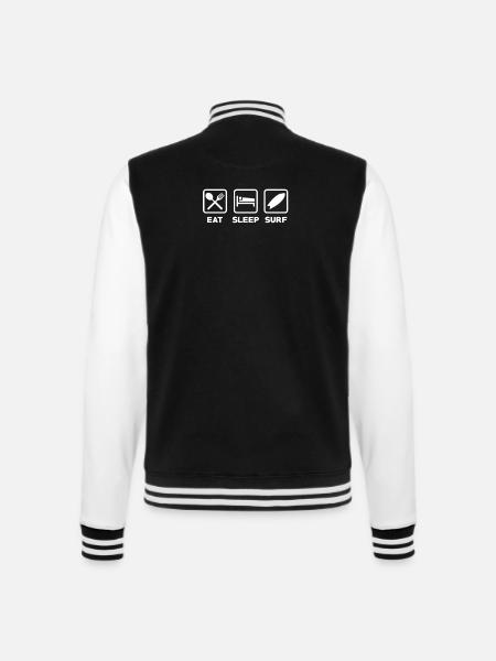 surfer - College Sweat Jacket - black/white