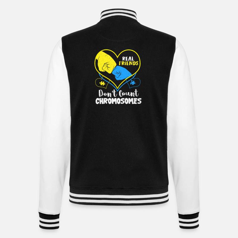 Syndrome de Down - Veste Teddy - noir/blanc