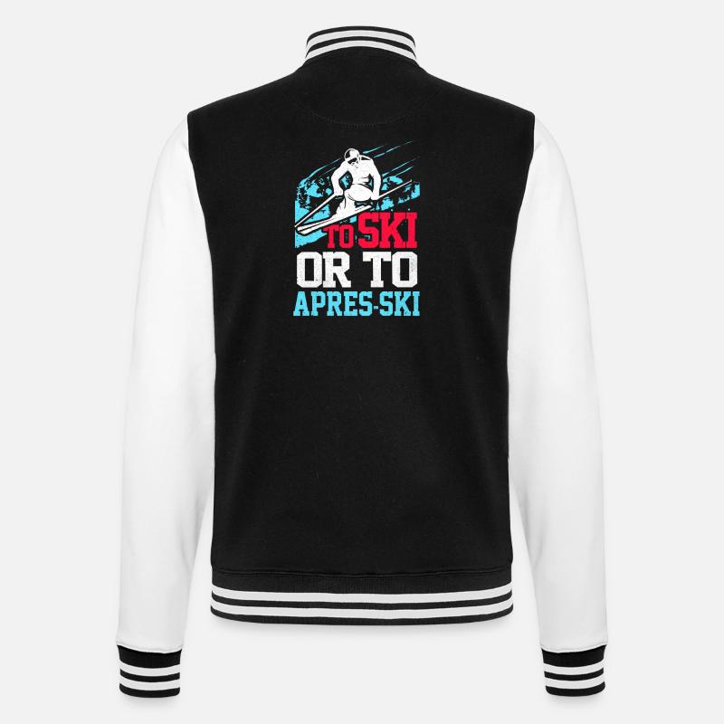 Skiing Skiing Skiing Skiing Skiing - College Sweat Jacket - black/white