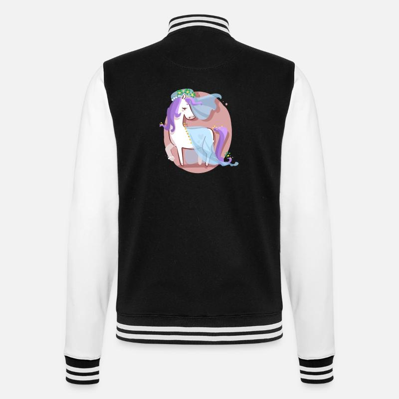 Unicorn bride - College Sweat Jacket - black/white