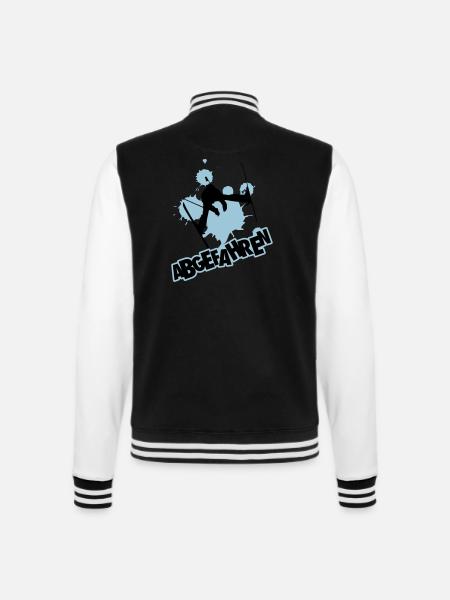 Skifahrer: abgefahren - College-Sweatjacke - Schwarz/Weiß