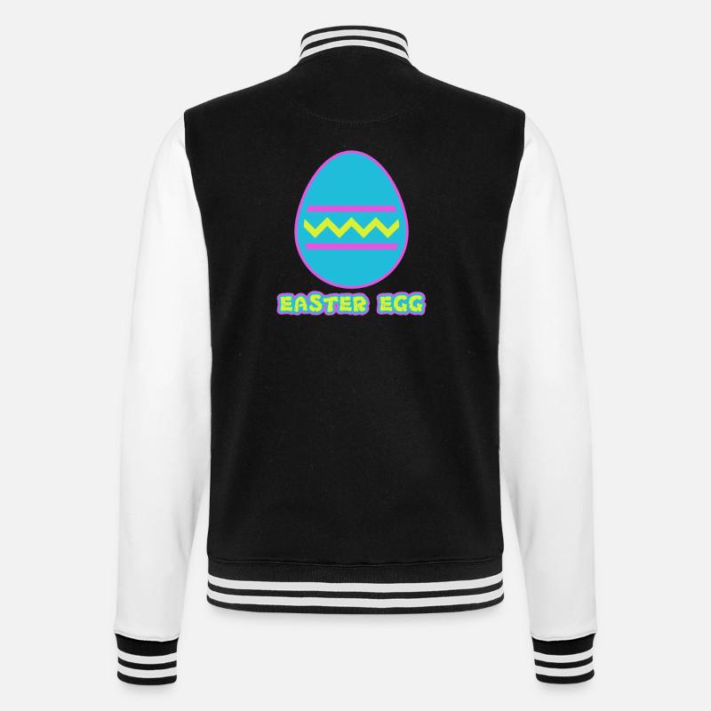 Easter Egg - Oster Ei - College-Sweatjacke - Schwarz/Weiß