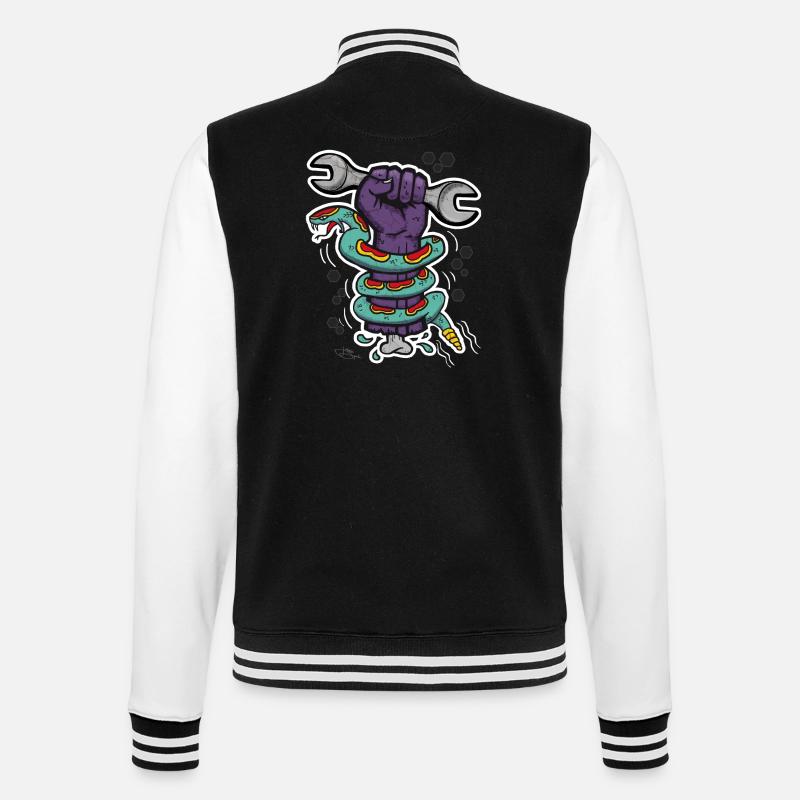 zombie garage - Veste Teddy - noir/blanc