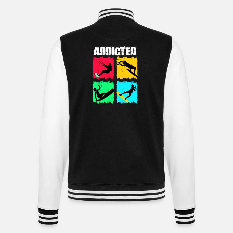 Kiteboard Kite kite-kite-cadeau kite-surf - Veste Teddy - noir/blanc