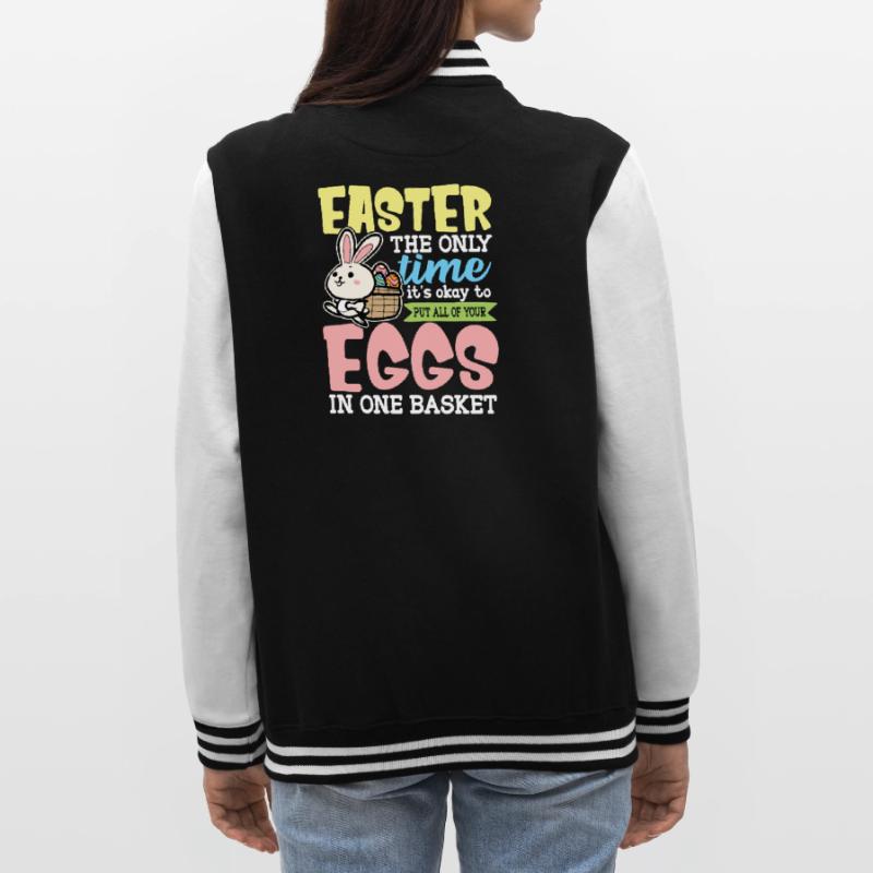 Easter Easter Easter Nest Easter Egg Hunt College Sweat Jacket