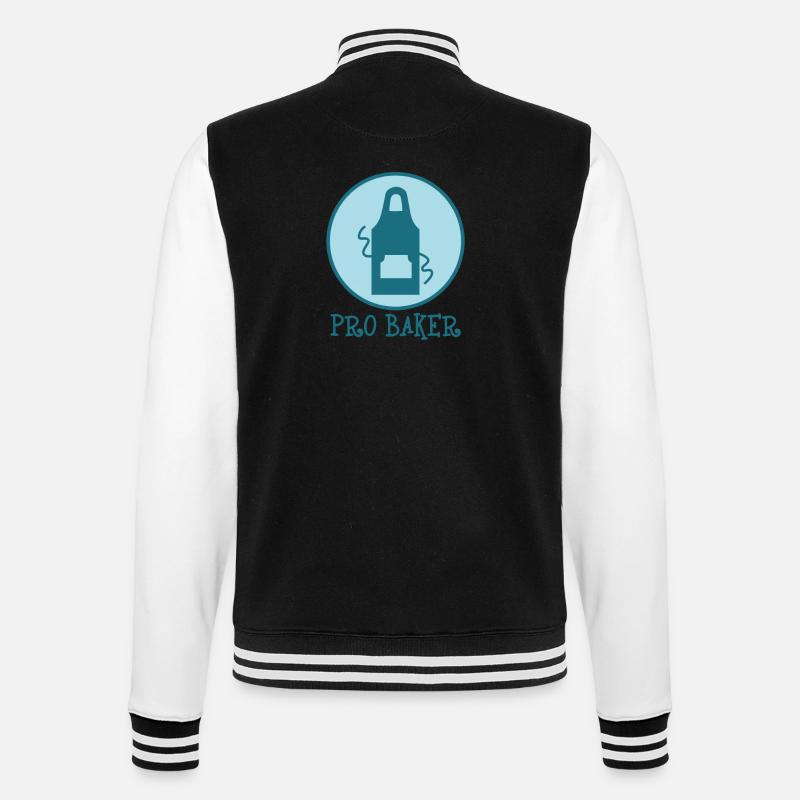 Baking - baking - College Sweat Jacket - black/white