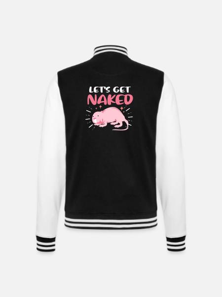 Nacktmull Nagetier Ostafrika Sandgräber Geschenk - College-Sweatjacke - Schwarz/Weiß