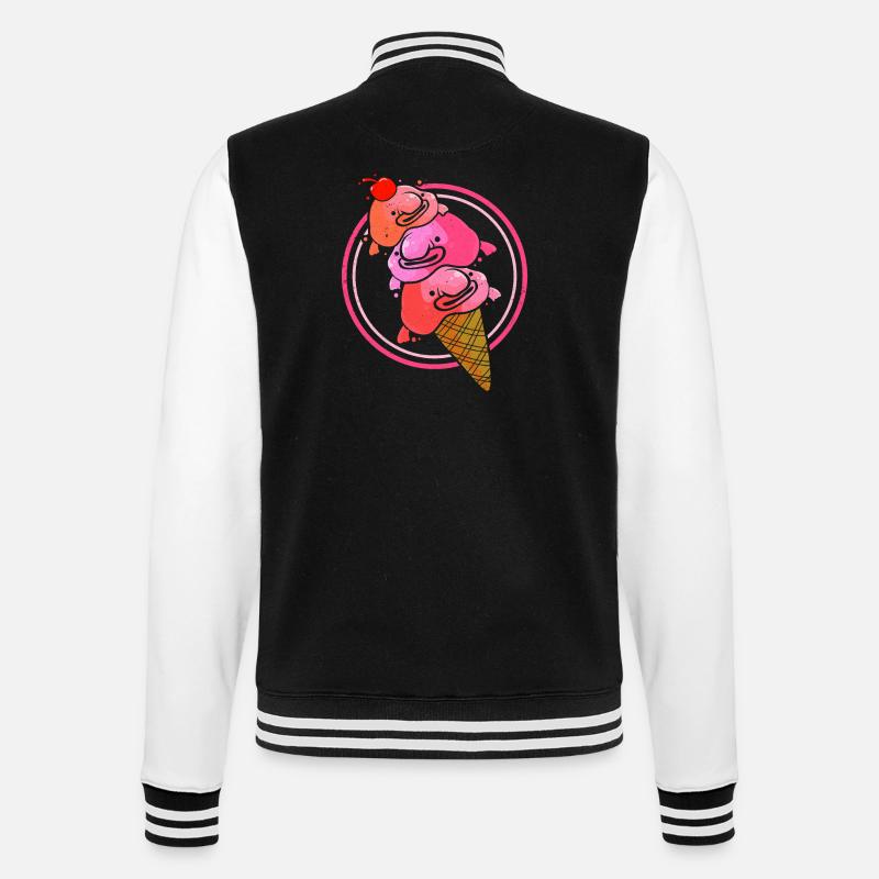 Blobfisch - College-Sweatjacke - Schwarz/Weiß