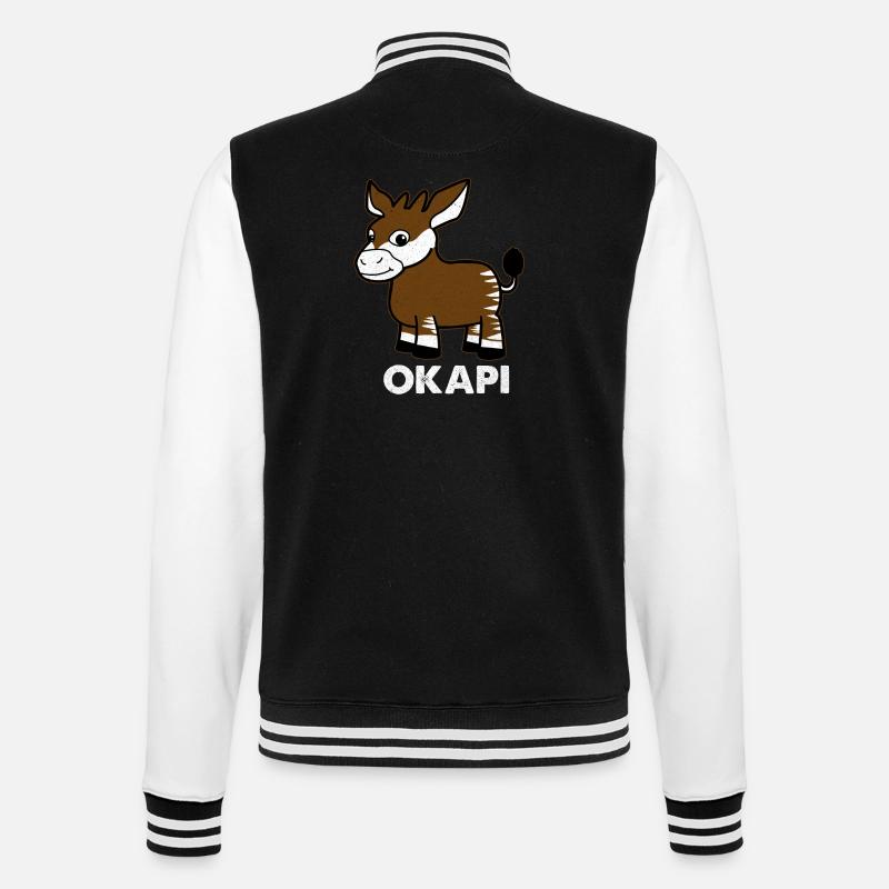Okapi - College-Sweatjacke - Schwarz/Weiß