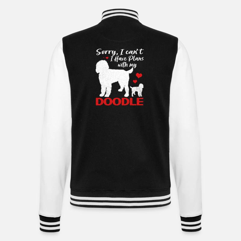 Doodle - College-Sweatjacke - Schwarz/Weiß