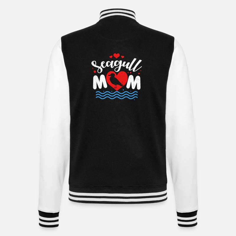 Möwe - College-Sweatjacke - Schwarz/Weiß