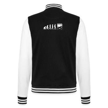 Busfahrer Shirt Evolution Busfahrer - College-Sweatjacke - Schwarz/Weiß - Hinten - Marisol (170cm)