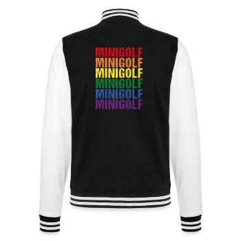Minigolf Minigolfer Golfball Indoor Minigolf LGBT - College-Sweatjacke - Schwarz/Weiß - Hinten - Marisol (170cm)