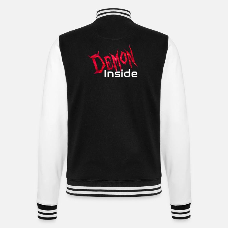 Demon Inside - College-Sweatjacke - Schwarz/Weiß