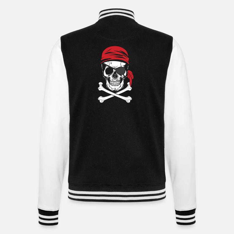Pirate - pirate avec cache-oeil - Veste Teddy - noir/blanc