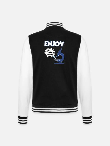 Lustige Mikrobiologie - Enjoy the little things - College-Sweatjacke - Schwarz/Weiß