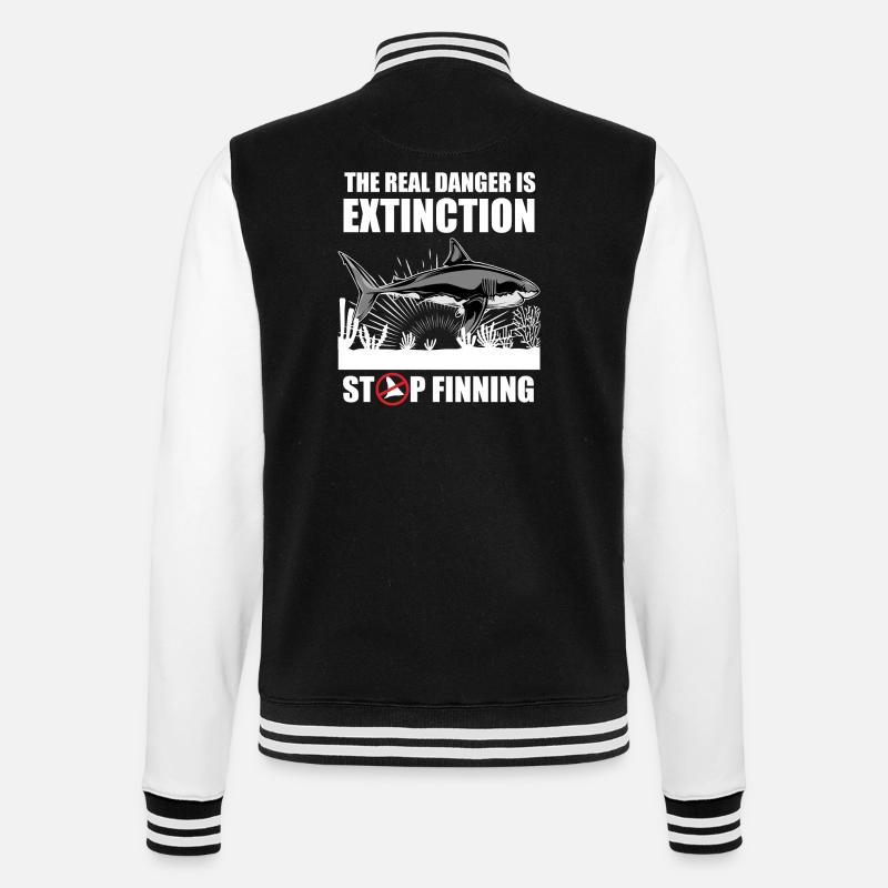 Requins requins requins requins requins cadeau - Veste Teddy - noir/blanc