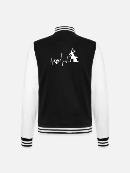 Schmiede Schmiede Herzschlag - College-Sweatjacke - Schwarz/Weiß